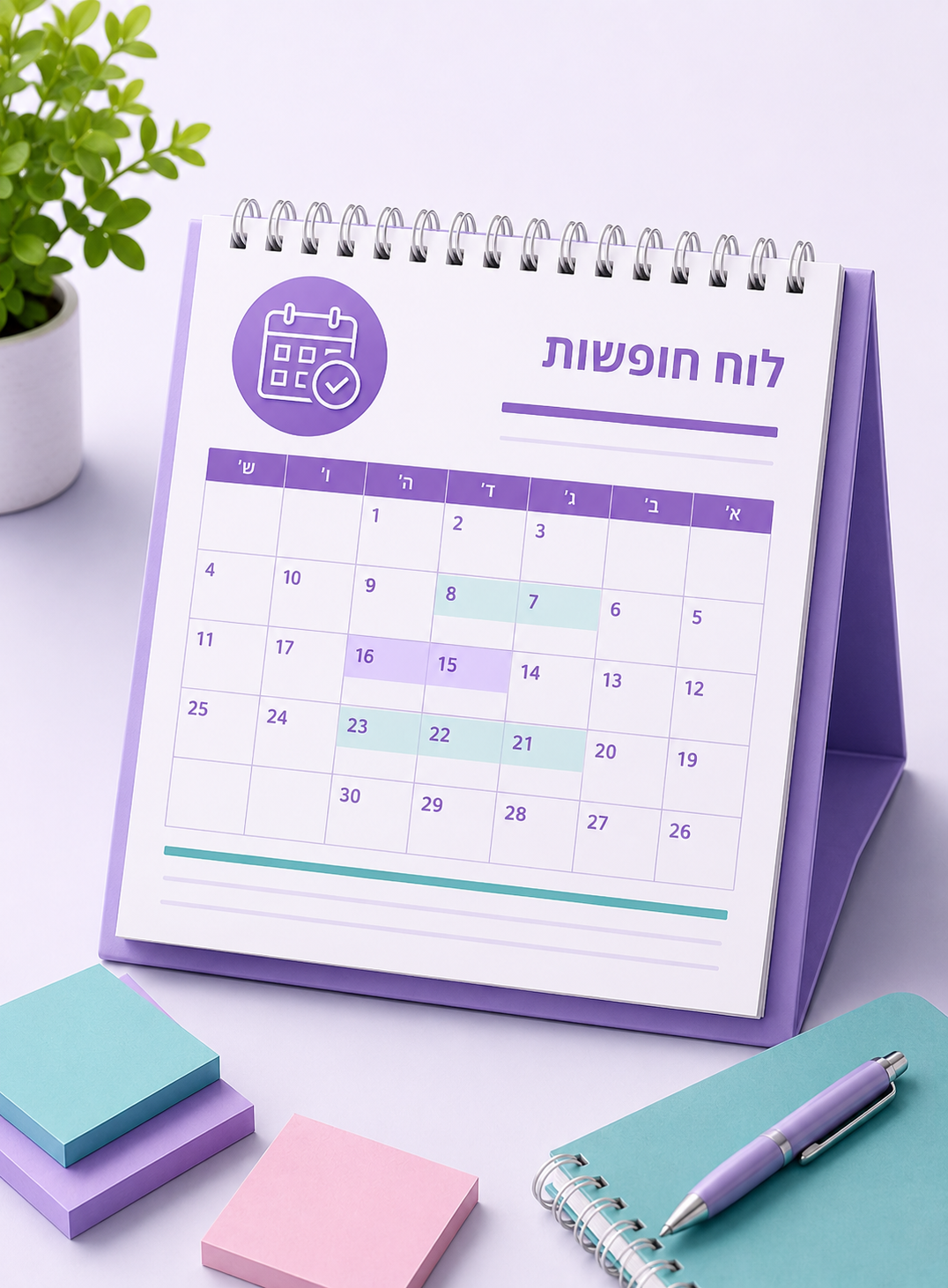 לוח חופשות לשנת תשפ